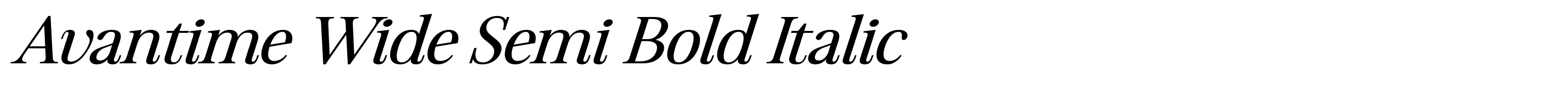 Avantime Wide Semi Bold Italic